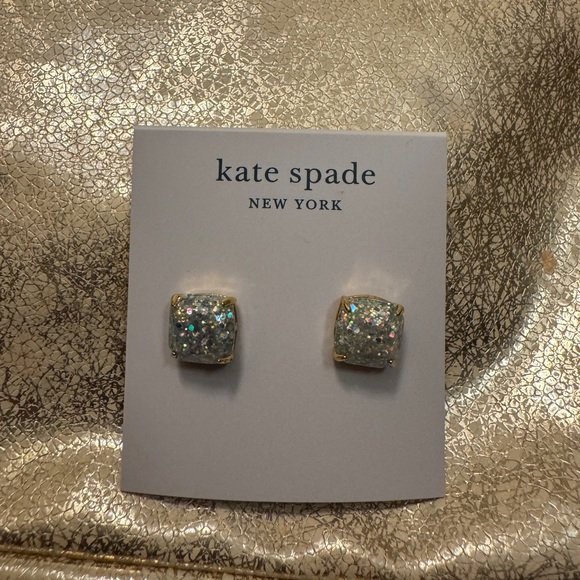Kate Spade Mini Small Opal Glitter Stud Earrings NWT - Picture 4 of 4